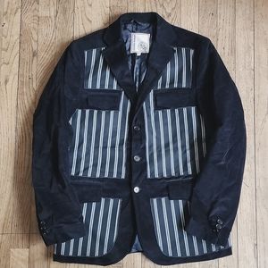 Velvet and Stripes Contrast Blazer 38 40 42